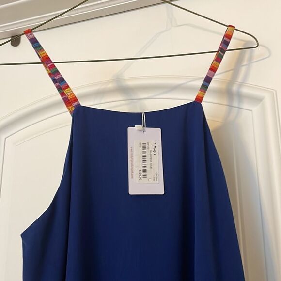 CROSBY BY MOLLIE BURCH SOLID BLUE ELLA DRESS WITH RAINBOW STRAPS.  NEW W… - Picture 3 of 12